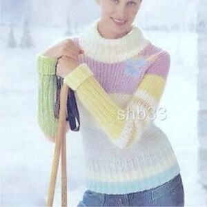 ☁️ANTHRO | MOTH Mock Neck Wool Blend Sweater